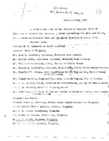 Minutes of Meeting in the Office of Senator Byrd